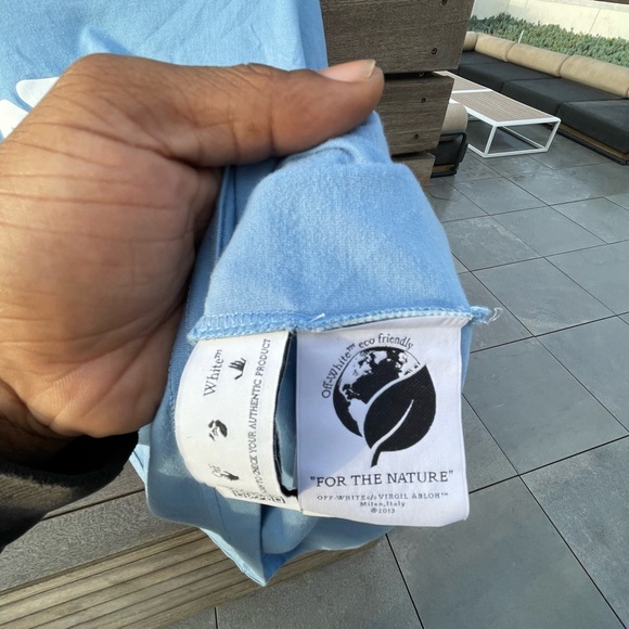 Off White 70s Type Logo Tee | Size M - Picture 3 of 6